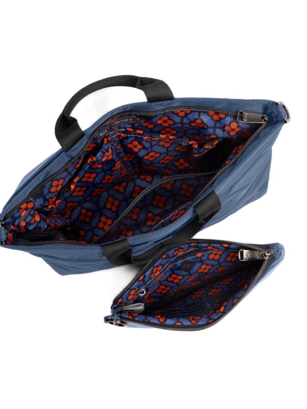 Lug Tenor 2 pc Crossbody Tote with extra pouch. Indigo Blue. NWT - Picture 6 of 6
